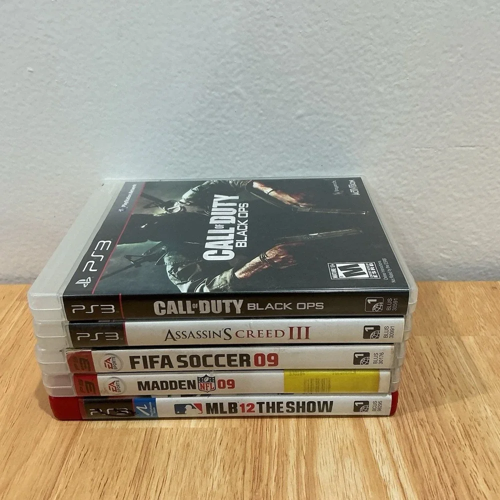 PlayStation 3 Game Lot: Call of Duty Black Ops Madden Assassins Creed MLB FIFA